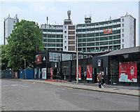 SK5838 : Nottingham Forest shop and former council offices by John Sutton