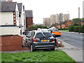 Crashed driving school car on Raynville Road