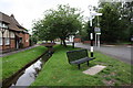 Sheepwash Brook flowing beside Brookside