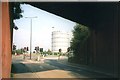 SP3483 : Foleshill Gas Tower as seen from under Hen Lane bridge by Niki Walton