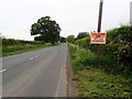 High Moor Lane with notice