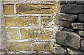 Benchmark on wall angle outside #48 Warley Road