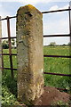 SE2590 : Guide stone/boundary stone at Kirkbridge boundary by Roger Templeman