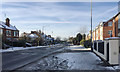 Southwest on Emscote Road, Warwick, after snow