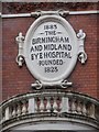 Commemoration plaque, Birmingham and Midland Eye Hospital