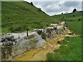 Limestone slurry in the valley below Countess Cliff