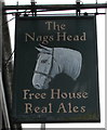 Nags Head name sign, Silver Street, Lyme Regis