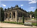 SJ8640 : Remains of Trentham Hall: the Grand Entrance and Orangery by Jonathan Hutchins
