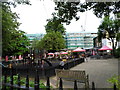 Pub garden and playground at The Anglers