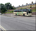 Sewards coach parked near the Woodroffe School, Lyme Regis