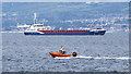J5283 : RIB and ship off Bangor by Mr Don't Waste Money Buying Geograph Images On eBay