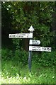 SCC Fingerpost on A358 at Chilcome