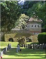 East Horsley: churchyard and gazebo