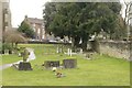 Graves near the west end