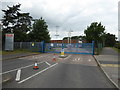 Industrial estate gates at Great Baddow, Essex