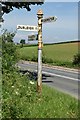 SCC Fingerpost at Durleigh (Skimmerton Lane) A39