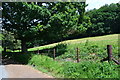 Start of footpath beside Dinton Road