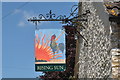 The Rising Sun Pub Sign, Station Rd, Christian Malford, Wiltshire 2015