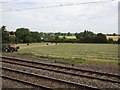 View from a Rugby-Crewe train - Tractor at work