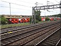 View from a Rugby-Crewe train - Parcels distribution depot in Atherstone