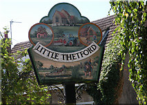 TL5376 : Little Thetford village sign by Keith Edkins