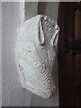 SO8729 : Deerhurst - St Mary's - Interior - Animal head carving (1) by Rob Farrow