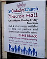 St Gwladys Church Hall information board, Church Place, Bargoed