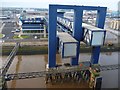 TA1328 : Ferry gantries at the Port of Hull by Christine Johnstone