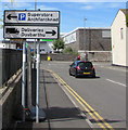 English/Welsh directions signs, John Street, Newport