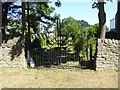 NZ1224 : Ornamental gates to Cockfield Glebe Memorial Garden by Oliver Dixon