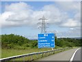 Distance sign by M4 west of junction 47