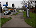 Signs near a Henllys Way pelican crossing, Cwmbran