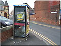 Telephone kiosk on Quay Road, Bridlington