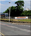 Ceredigion Lifeboat Campaign banner on a New Quay corner