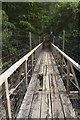 NN2981 : On the Monessie gorge suspension bridge by Graham Robson