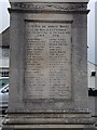 Names of the fallen on the Cottenham war memorial - 1