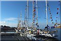 NZ4157 : Tall ships, Hudson Dock, Port of Sunderland by Graham Robson