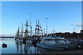 NZ4057 : Tall ships, Hudson Dock, Port of Sunderland by Graham Robson