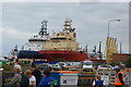 Oil rig support vessels in Hendon Dock