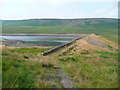 SE0112 : Path over the dam of March Haigh Reservoir by Humphrey Bolton