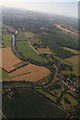 SO5438 : Wye Valley between Hampton Bishop and Hereford: aerial 2018 by Chris