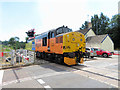 Class 37 locomotive at Rhiwderin Crossing