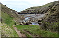 The Berwickshire Coastal Path crossing the Milldown Burn