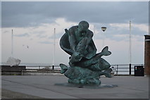 TR3752 : Sculpture by Deal Pier by N Chadwick