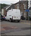 Blue direction sign alongside High Street, Abersychan