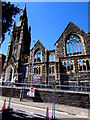 Severely fire-damaged Bethel Community Church, Stow Hill, Newport