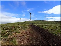 NH5879 : Track to new Windfarm by Chris and Meg Mellish