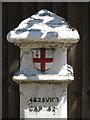 Coal tax boundary post no.100, Molesey Road / Pool Road (detail)