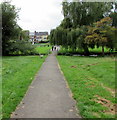 Path through a small park, Pontnewydd, Cwmbran