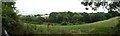 Panorama of valley north of Little Efford Farm